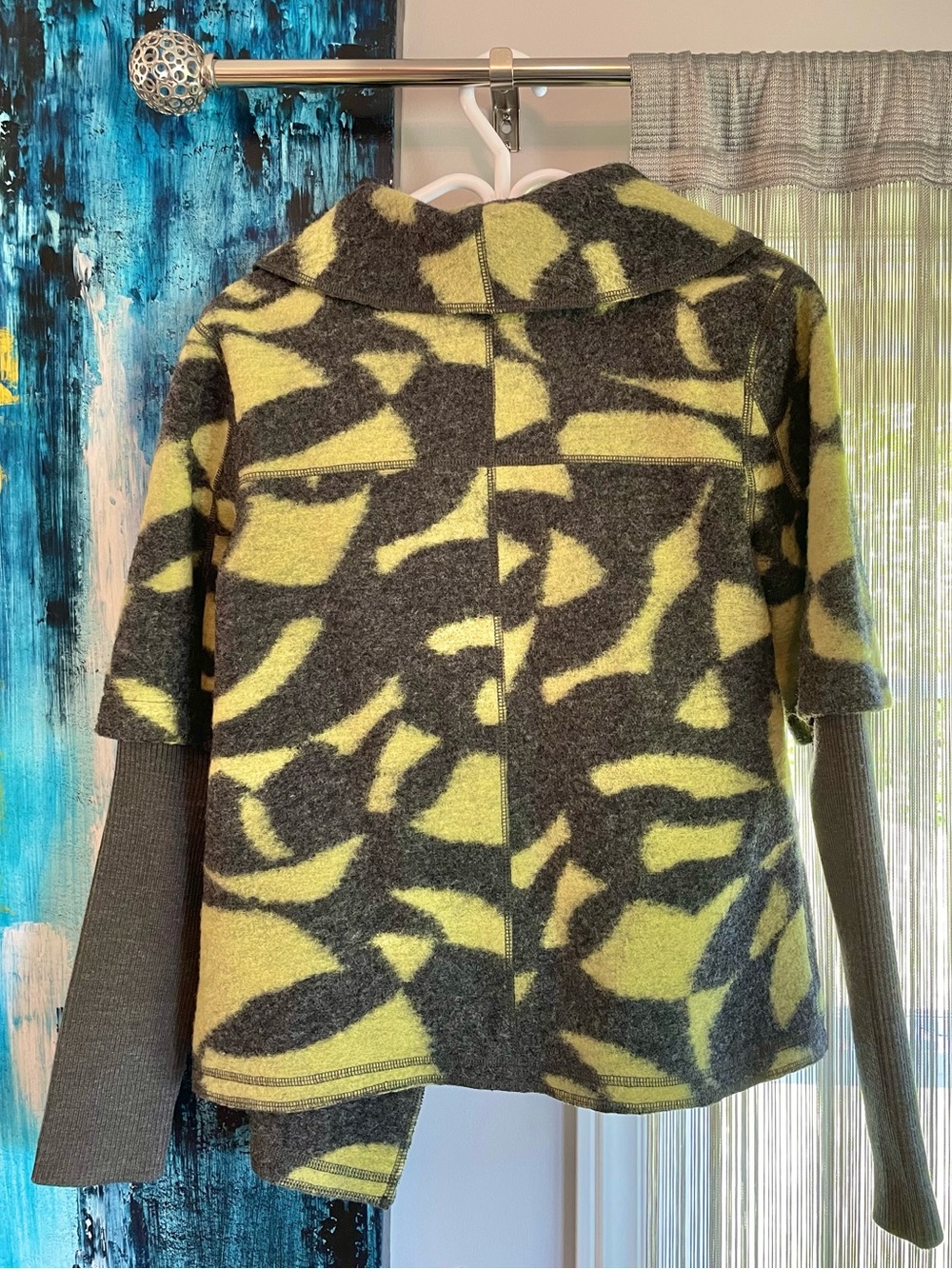 Abstract Pattern Wool-Blend Jacket - Picture 2 of 4